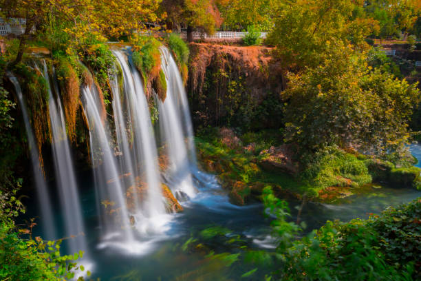 istock Duden waterfall in Antalya, Turkey 1090798336