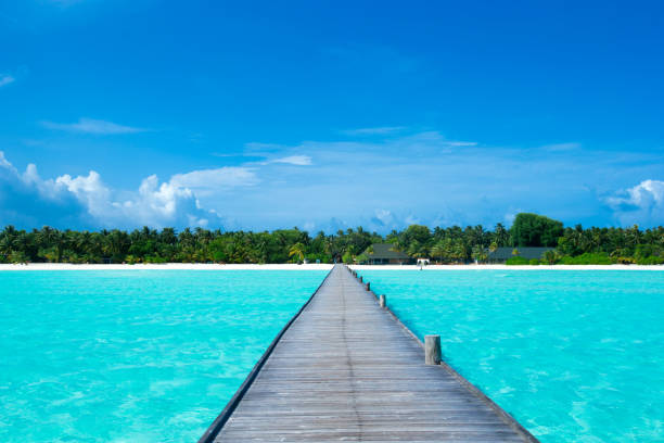 istock Maldives water bungalow on ocean water landscape 1090800048