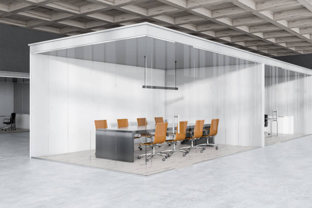 istock Glass wall meeting room corner 1090801264