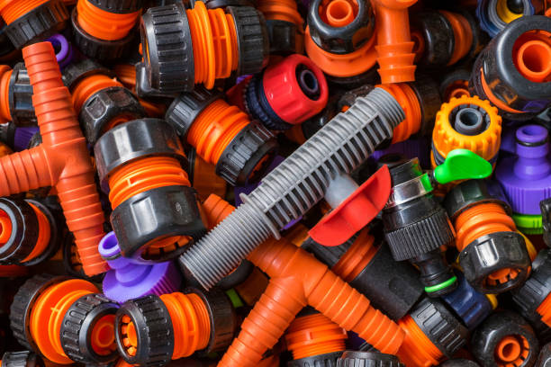 Various adapter for watering hoses on the garden market.