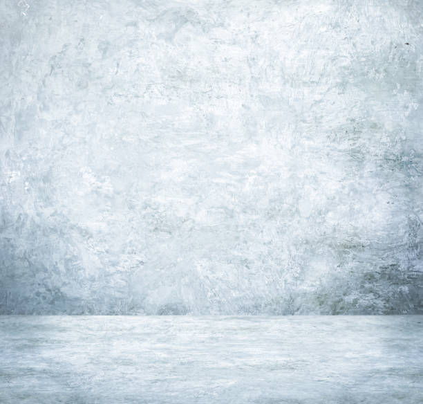 istock Background, product display, empty white cement room, interior design, mock up background 1090805936