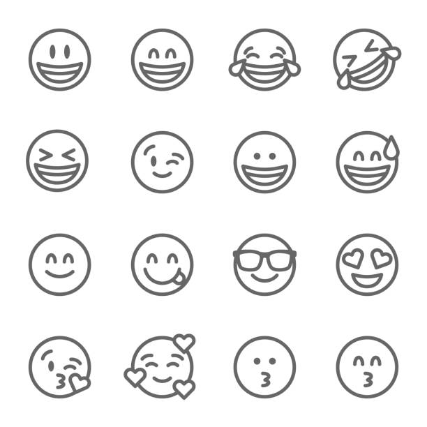 Smiley Face Emoji Vector Line Icon Set. Contains such Icons as Grinning Face, Smiling Face , Savoring Face and more. Expanded Stroke Smiley Face Emoji Vector Line Icon Set. Contains such Icons as Grinning Face, Smiling Face , Savoring Face and more. Expanded Stroke winking stock illustrations
