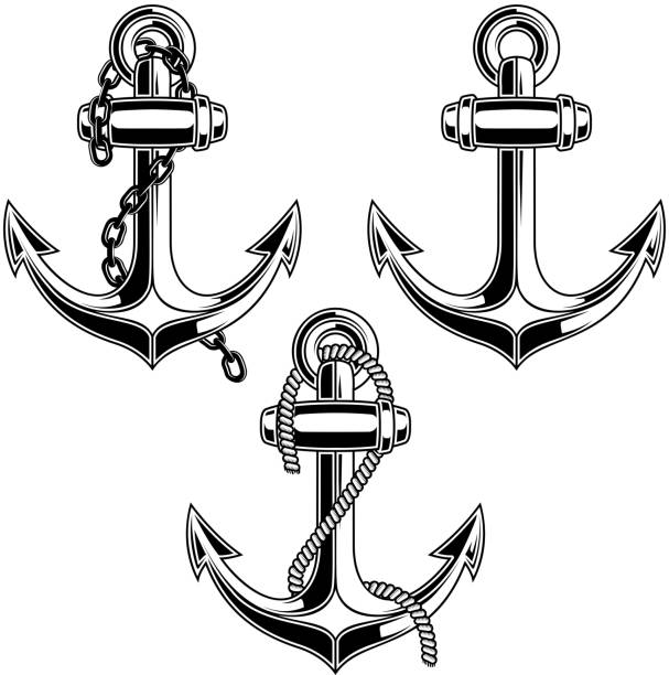 188 Anchor Compass Tattoo Illustrations & Clip Art - iStock