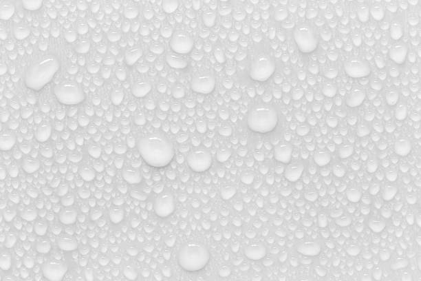 istock Water droplets on a gray background 1090826620