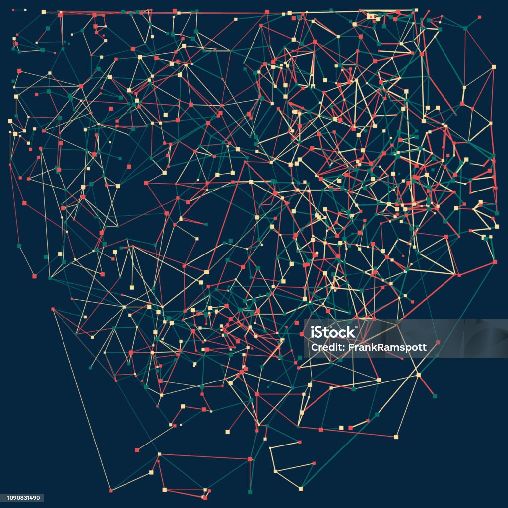 Vector Pattern Network A Evening Neuronal Network Vector Pattern Stock Illustration - Download ...