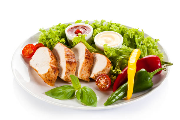 istock Roast chicken fillets and vegetables 1090834336