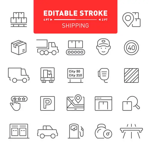 Vector illustration of Shipping Icons