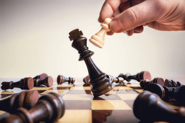 istock Concept for Victory, Challenge and Diversity with Chess Pieces 1090841614