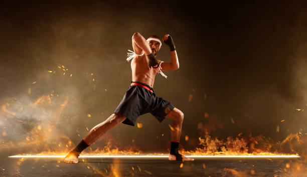 istock Muay thai, thai boxing fighters. 1090842746