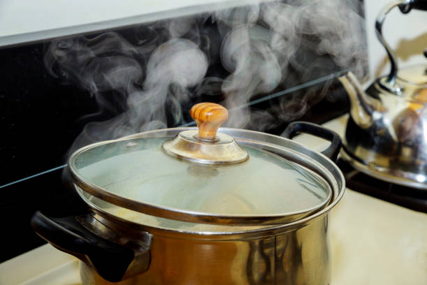 istock Close up cooking traditional sou boiling pork or chicken soup 1090844712