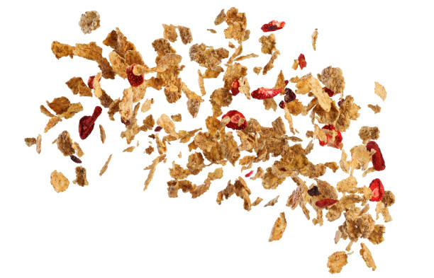 istock Sweet corn flakes and fruits explosion. 1090846230