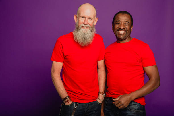 Two Senior Male Friends Laughing