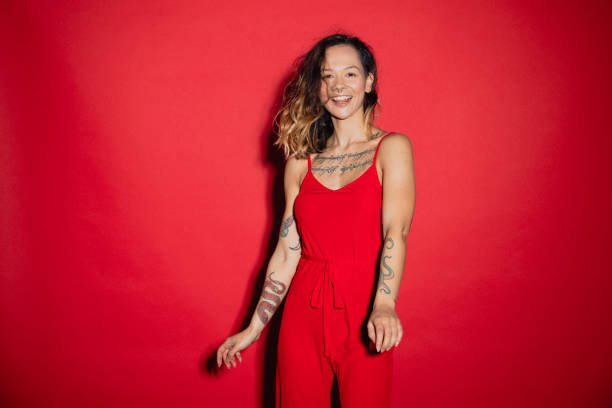 Beautiful Woman Dancing in the Studio