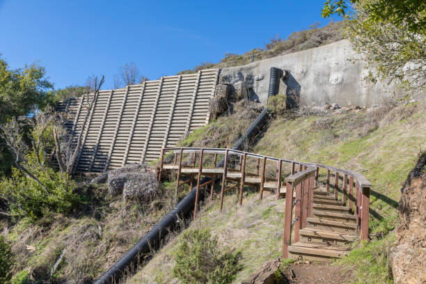 istock Wooden Walkway and Cliff Stabilization 1090860494
