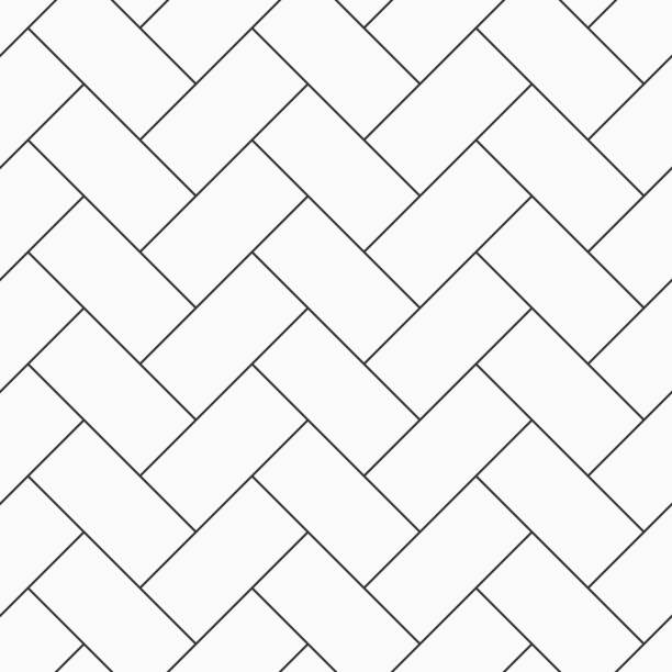 jodełka parkiet wektorowy bezszwowy wzór. - seamless brick repetition pattern stock illustrations