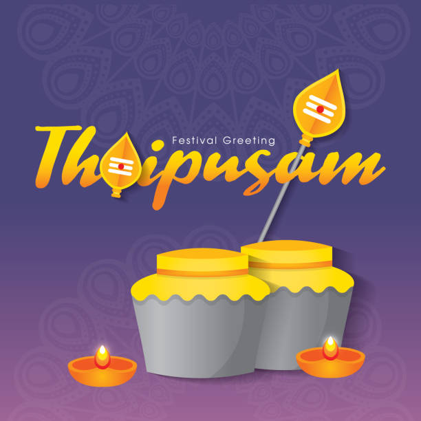 ilustrações de stock, clip art, desenhos animados e ícones de thaipusam or thaipoosam. a festival celebrated by the tamil community with procession and offerings - thaipusam kavadi