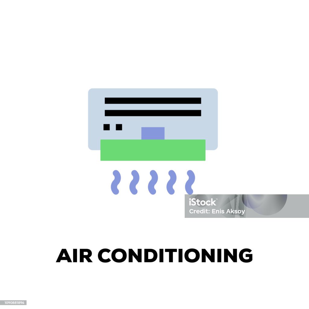 Air Conditioning Line Icon Adult stock vector