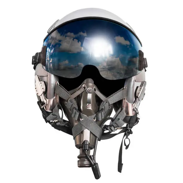 Photo of Pilot helmet isolated