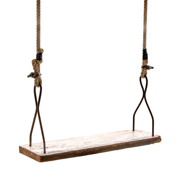 istock Wooden swing isolated 1090882730