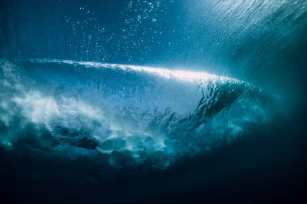 istock Underwater wave. Perfect barrel wave crashing in ocean. 1090889618