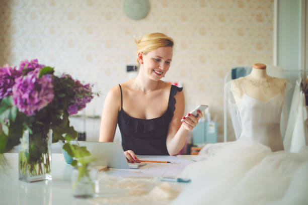 istock Fashion designer is making new sketches 1090913094