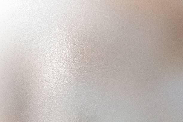 istock Texture of reflection on rough gray metallic wall, abstract background 1090917730
