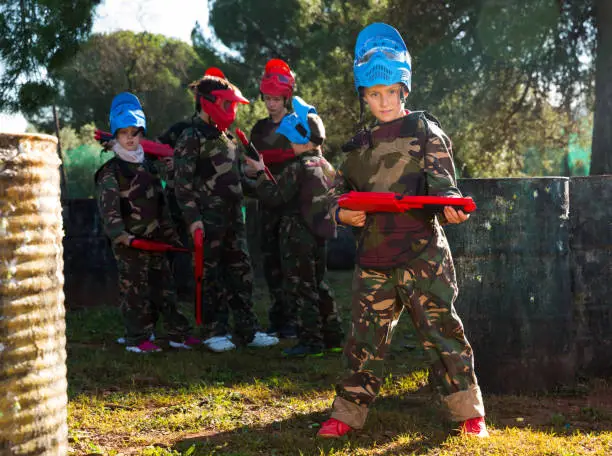 Photo of Boy ready for playing paintball
