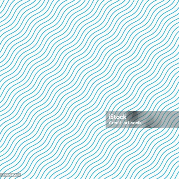 Diagonal Stripes Waves Stock Illustration - Download Image Now - Pattern, Water, Wave - Water