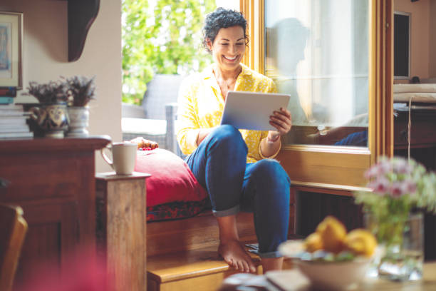 istock Mature woman working at home 1090935764