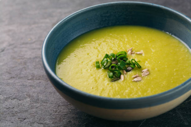 istock Broccoli cream soup in a bowl 1090942354