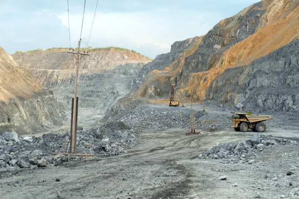 istock Tipper of Caterpillar during the work shift in a career. 1090942752
