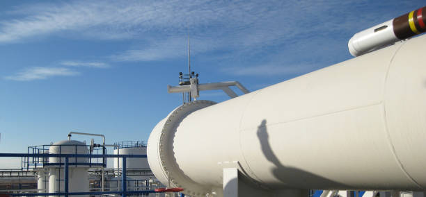istock Heat exchangers in a refinery 1090950718