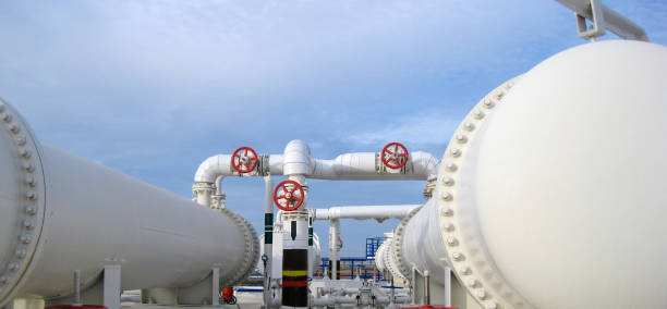 istock Heat exchangers in a refinery 1090950810