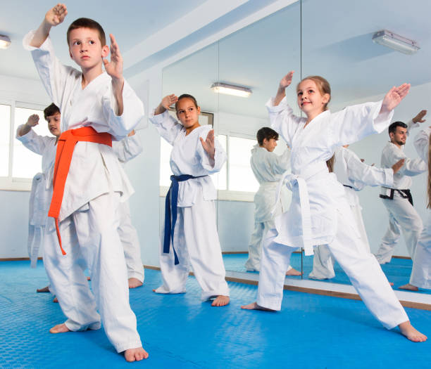 istock Young teenagers are practicing new technique by repeating for the trainer 1090951416
