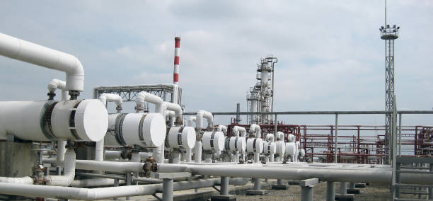 istock Heat exchangers in a refinery 1090955260