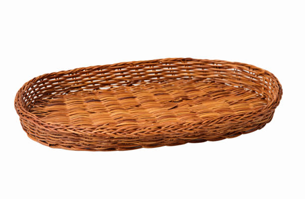 istock Wicker brown basket isolated on white background 1090956134