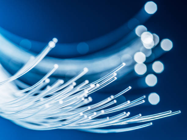 istock Bundle of optical fibers with lights in the ends. 1090966298
