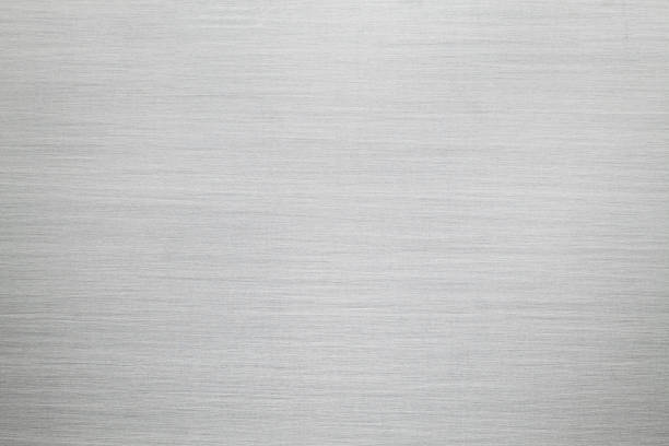 Brushed aluminum or steel - silver background or texture stock photo