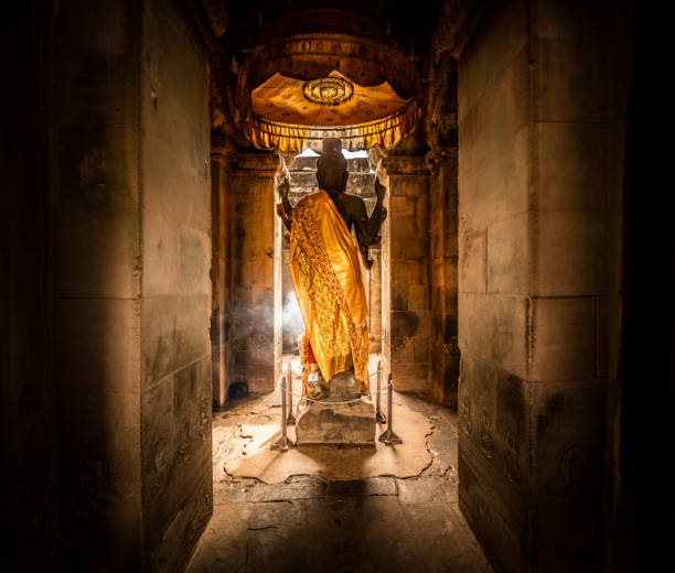istock Buddha statue in a Cambodian temple 1090977496