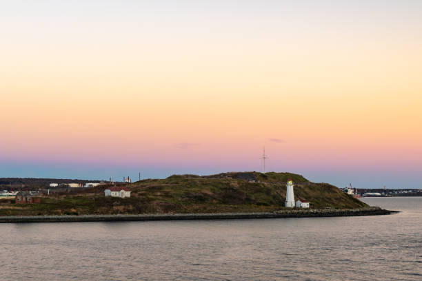 Sunset over Georges Island and the Lighthouse