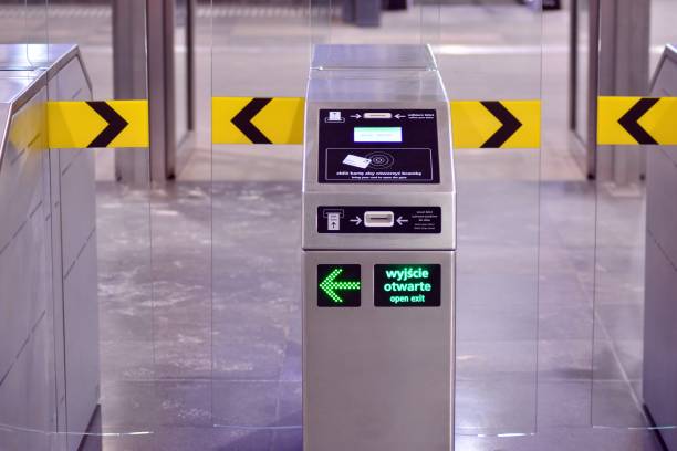 istock Interior of the modern architectural at automatic fare gate 1090979976