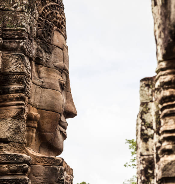 istock Big Buddha face at Bayon temple, Siem Reap 1090983582