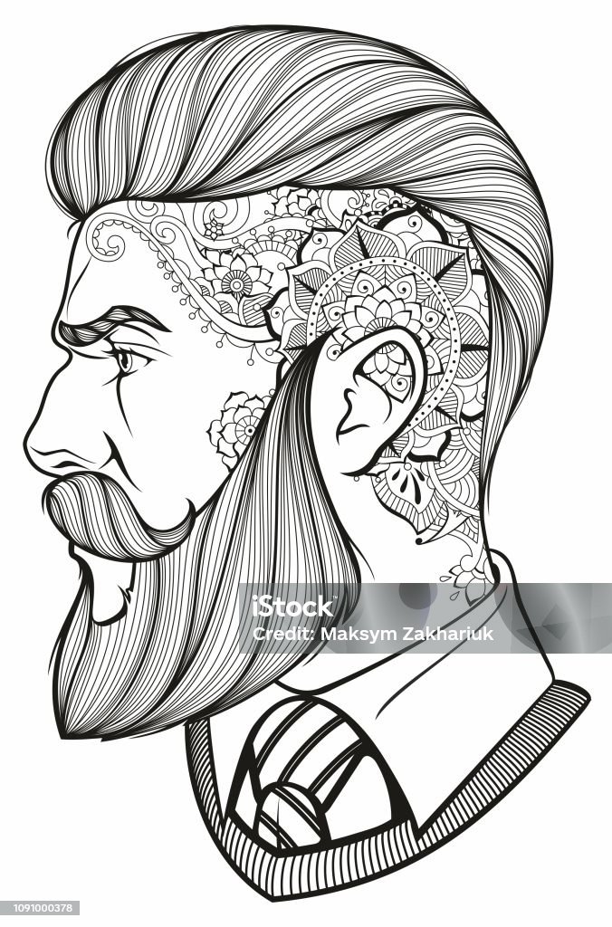 Bearded Man Stock Illustration - Download Image Now - Tattoo, Poster,  Sailor - iStock