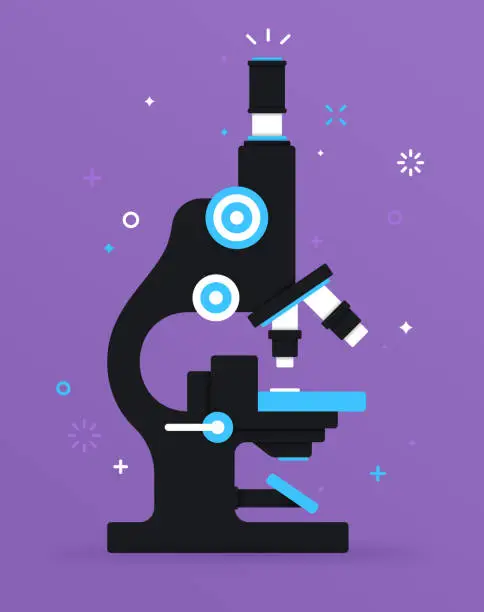 Vector illustration of Research Microscope