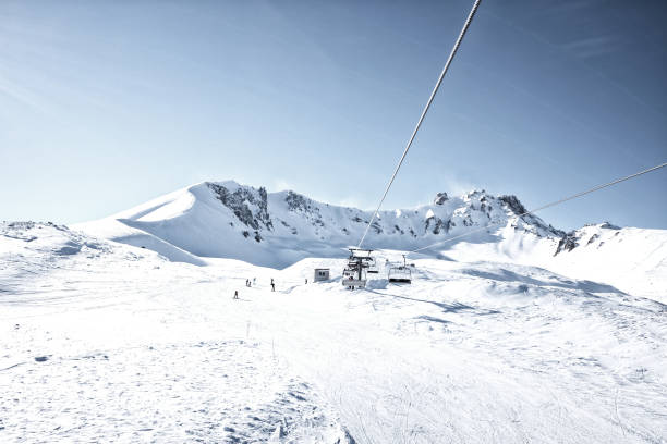 erciyes 산 케이블 카 - ski lift nobody outdoors horizontal 뉴스 사진 이미지