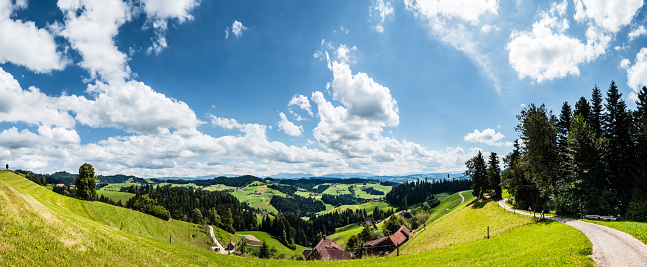 Panorama Emmental, Landschaft und Natur im Sommer, Schweiz, Europa photo