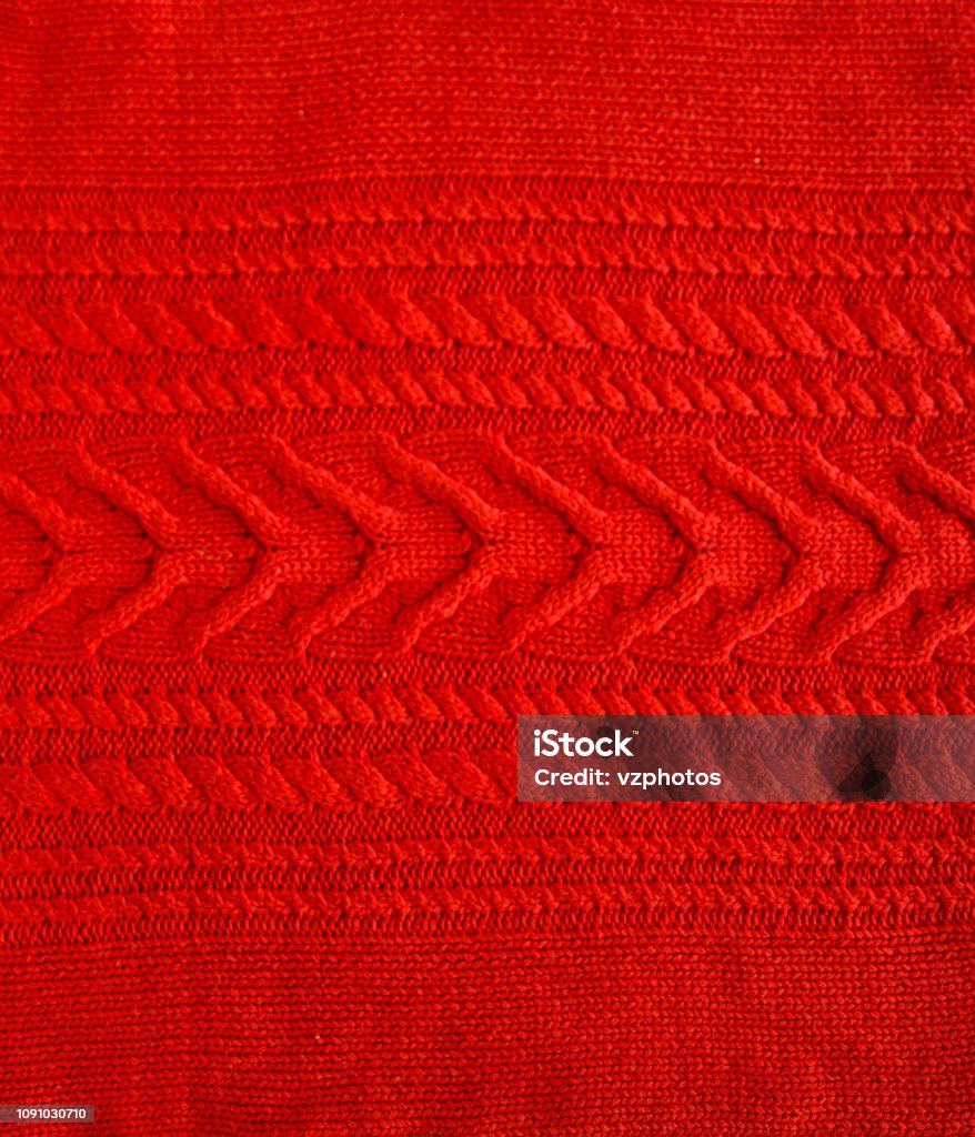 Red Wool Pattern Red Knitted Pattern Wool Sweater Texture Close Up Handmade Red Knitting ...