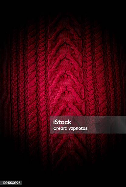 Wool Red Pattern Red Knitted Pattern Wool Sweater Texture Close Up Handmade Red Knitting ...