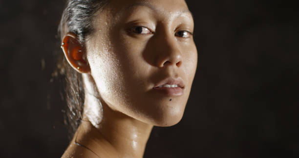 istock Female athlete sweating looking at camera 1091032670