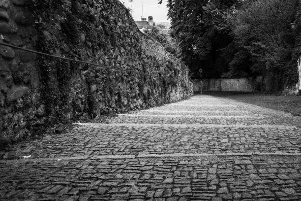 istock stair to the village black and white 1091033904